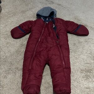The Original Ben Sherman Infant Snowsuit Size 3-6 Months Maroon